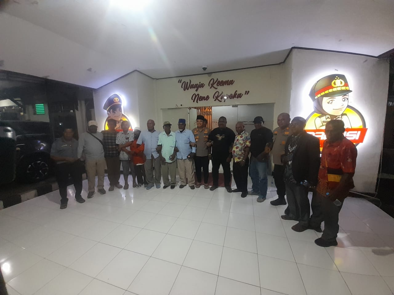 Pertemuan sejumlah tokoh masyarakat, termasuk perwakilan dari Imeko, Kokoda, serta pemuda dan RT/RW setempat