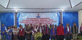 Gubernur Saksikan Duan Lolat Lantik Pengurus Perkumpulan Tanimbar Duan Lolat Provinsi Papua Barat Daya
