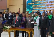 Gubernur Lantik Pejabat Tinggi Pratama, Administrator dan Pengawas di Lingkungan Pemprov PBD