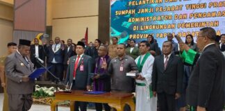 Gubernur Lantik Pejabat Tinggi Pratama, Administrator dan Pengawas di Lingkungan Pemprov PBD