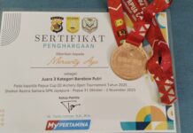 Raih Juara Kapolres Raja Ampat, AKBP Jems Oktovianus Tegai, S.I.K, Apresiasi Atlet Raih Juara Kapolres Raja Ampat, AKBP Jems Oktovianus Tegai, S.I.K, Apresiasi Atlet