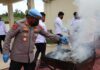 Narkoba Dimusnakan Kepolisian Daerah Papua Barat Daya