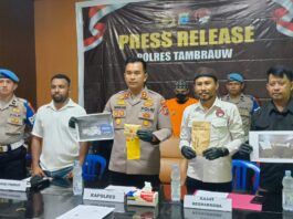 Satuan Reserse Narkoba Polres Tambrauw Mengungkap Penyalahgunaan Narkotika di wilayah Kota Sorong